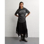 AE Oversized Halloween Graphic T-Shirt - Dusted Slate