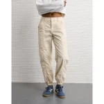 AE Snappy Stretch High-Waisted Baggy Cargo Jogger - Bone Khaki