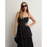 AE Sweetheart Tiered Maxi Dress - Black
