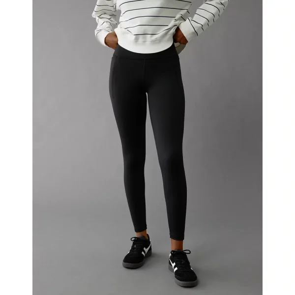 AE The Everything High-Waisted Pocket Legging - True Black