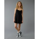 AE Tie Front Mini Dress - Black