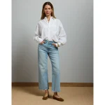 AE77 Premium Bootcut Crop Jean - Light Wash