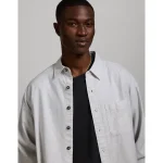 AE77 Premium Flannel Shirt - Light Heather Gray