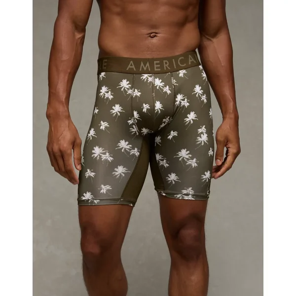 AEO Men's 8" Flex Boxer Brief - Olive