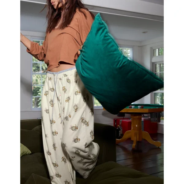 Aerie Flannel Trouser PJ - Soft Muslin