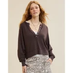 Aerie Happy Snit Henley T-Shirt - Deep Earth