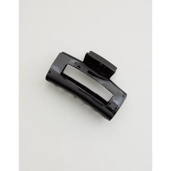 Aerie Large Rectangle Hair Clip - True Black