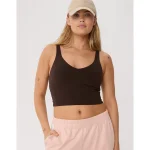OFFLINE By Aerie Real Me Low Key Longline Sports Bra - Deep Earth