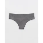 Superchill Seamless Thong Underwear - Dark Heather Gray