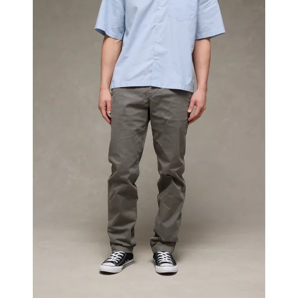 AE Flex Original Straight Lived-In Khaki Pant - Grey