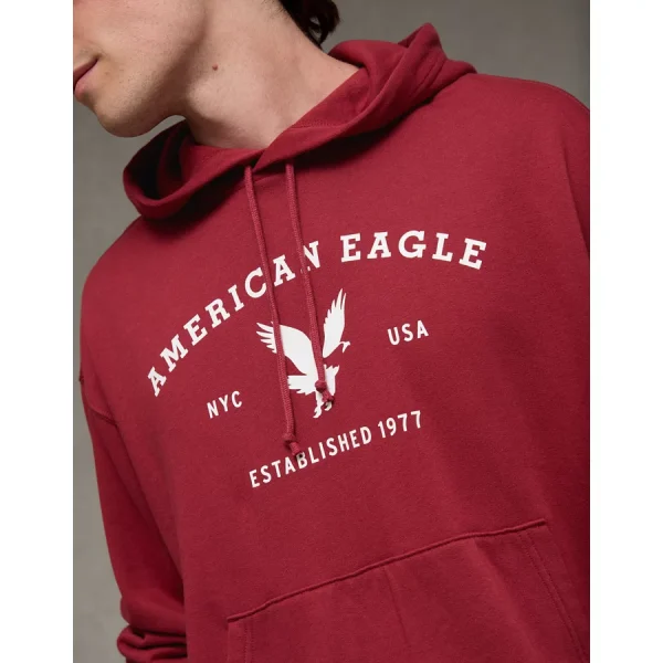 AE Lightweight Graphic Hoodie - Red