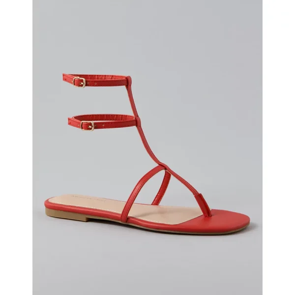 AE Skinny Strap Gladiator Sandal - Cherry
