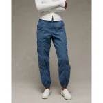 AE Snappy Stretch High-Waisted Baggy Cargo Jogger - Navy