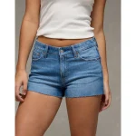 AE Stretch Denim Perfect Shortie - Medium Bright Indigo