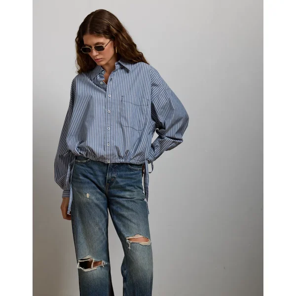 AE77 Premium Poplin Shirt - Blue