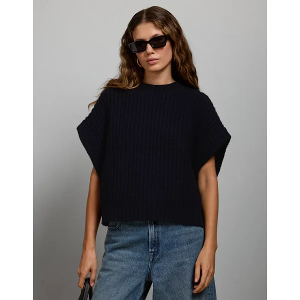 AE77 Premium Sweater Top - Navy