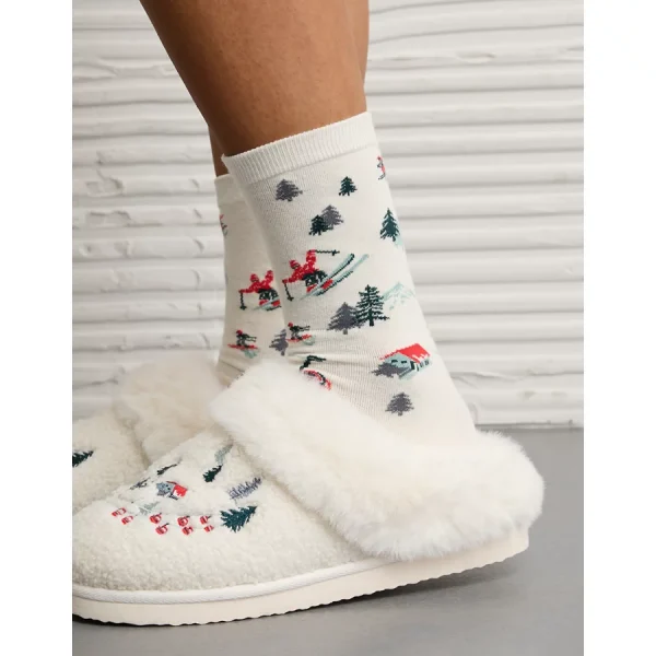 AE Après Ski Crew Socks - Chalk