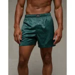 AEO Men's Satin Pocket Boxer Short - Green
