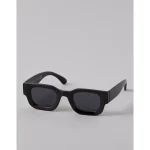AEO Rectangular Thick Frame Sunglasses - Black