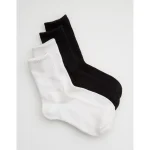 Aerie Crew Sock 2-Pack - True Black