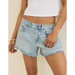 Aerie Daydream Denim Short - Light Blue