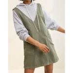 Aerie Denim Skirtall - Olive Fun