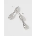 Aerie Double Teardrop Earrings - Silver
