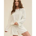 Aerie Dream Jersey Long Sleeve Top - Soft Muslin