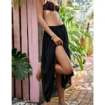 Aerie Wrap Maxi Sarong - True Black