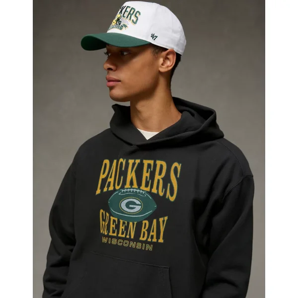 NFL Green Bay Packers Graphic Hoodie - Black Charcoal