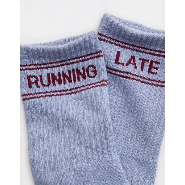 OFFLINE By Aerie Crew Socks - Monaco Blue