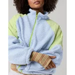 OFFLINE By Aerie Fluff Love Full Zip Jacket - Eyelet Blue