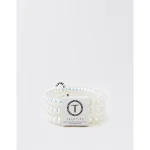 Teleties Large And Small Hair Ties 5-Pack - Sparkle White