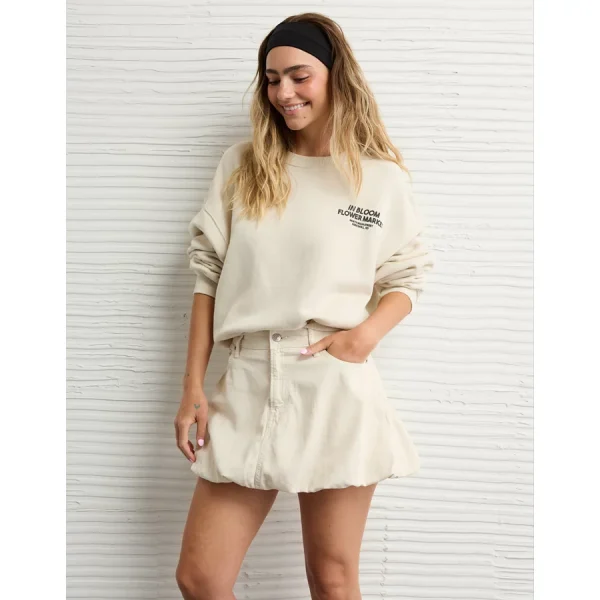 AE Stretch Bubble Skort - Cream