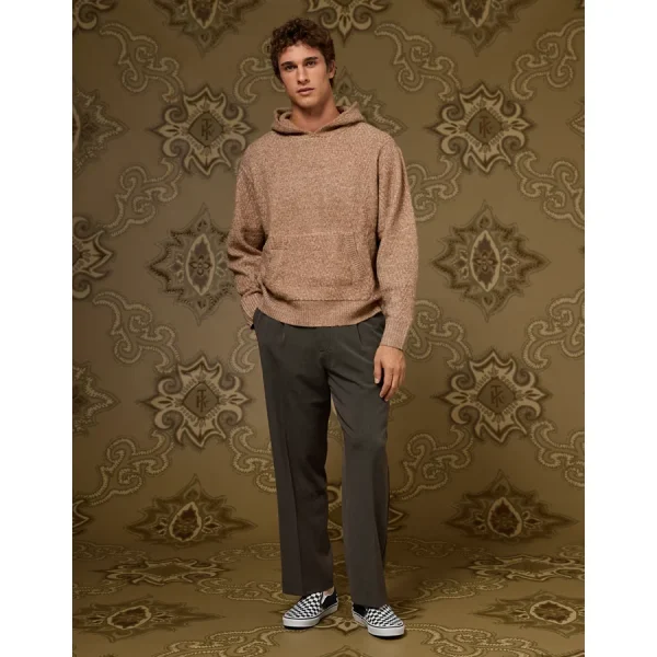 AE x Tru Kolors Herringbone Sweater Hoodie - Camel