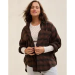 Aerie Anytime Fave Flannel Button Down Shirt - Canyon Sun