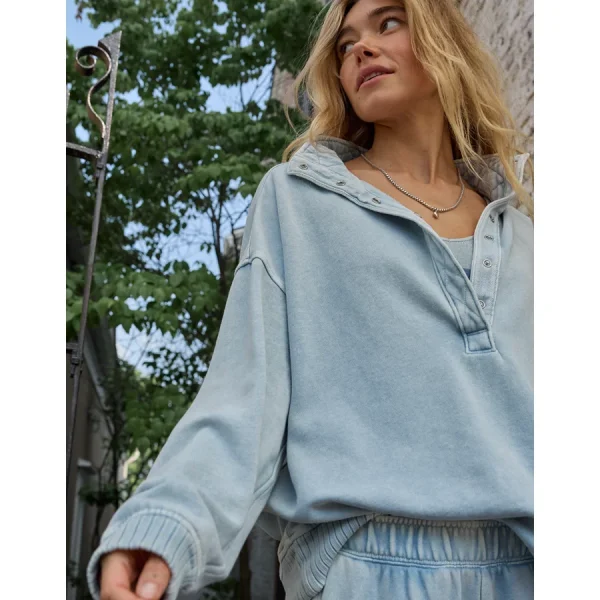 Aerie Oh Snap! Sweatshirt - Cloud Wash