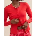 Aerie Pointelle Cardi T-Shirt - Bright Red