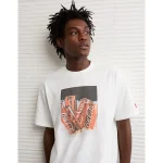 AE Boxy Coca-Cola Graphic T-Shirt - Air White