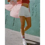 OFFLINE By Aerie Real Me Crossover Flowy Short - White