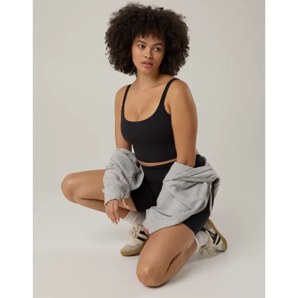OFFLINE By Aerie The Hugger Longline Sports Bra - True Black