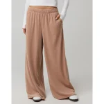 OFFLINE By Aerie Velour Rib Super Wide Leg Pant - Beach Dune